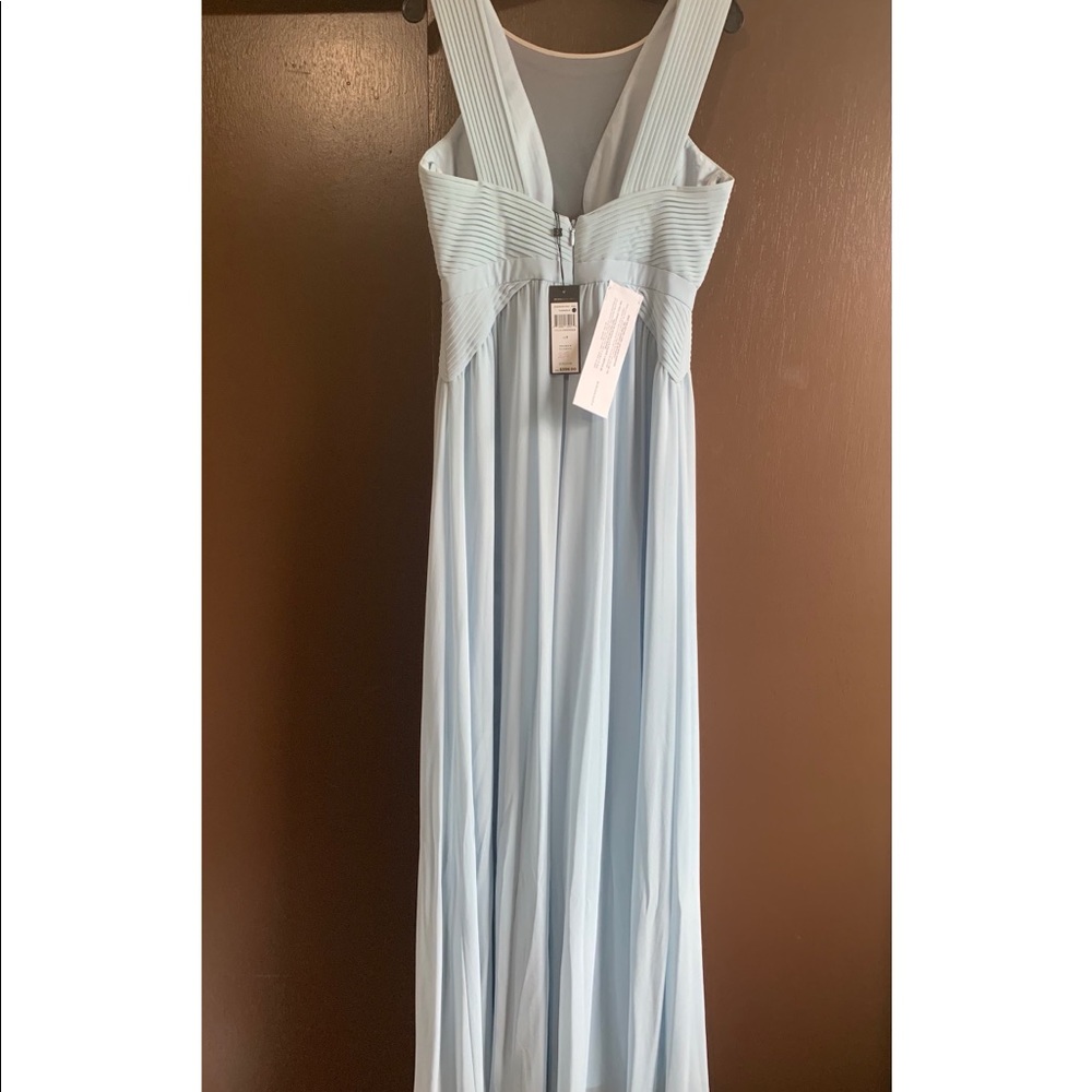 Long baby blue gown